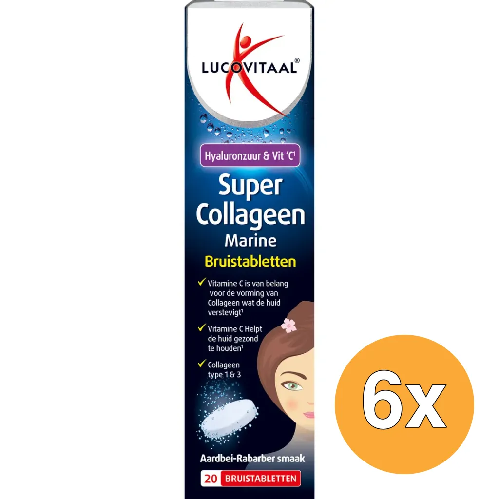 6x Lucovitaal Super Collageen (20 Bruistabletten)