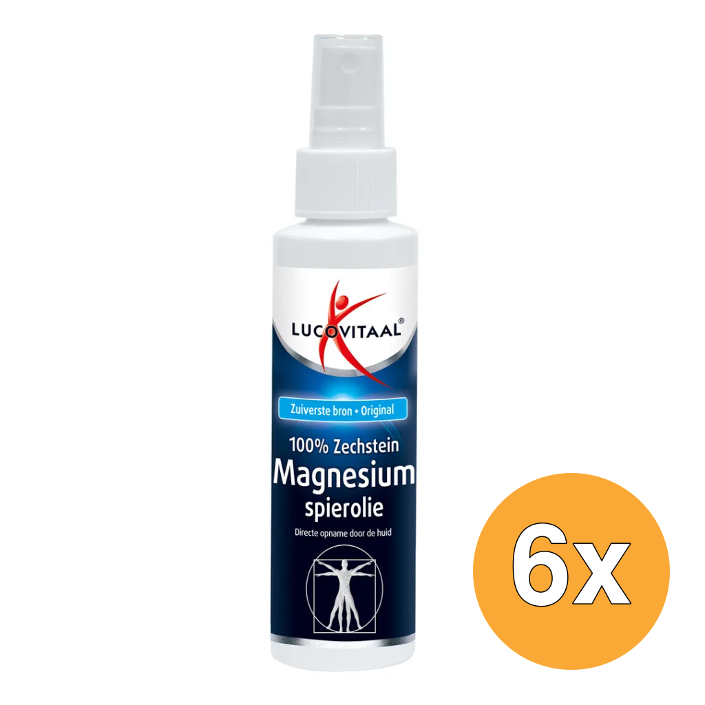 6x Lucovitaal Zechstein Magnesium Olie Spray (200 ml)