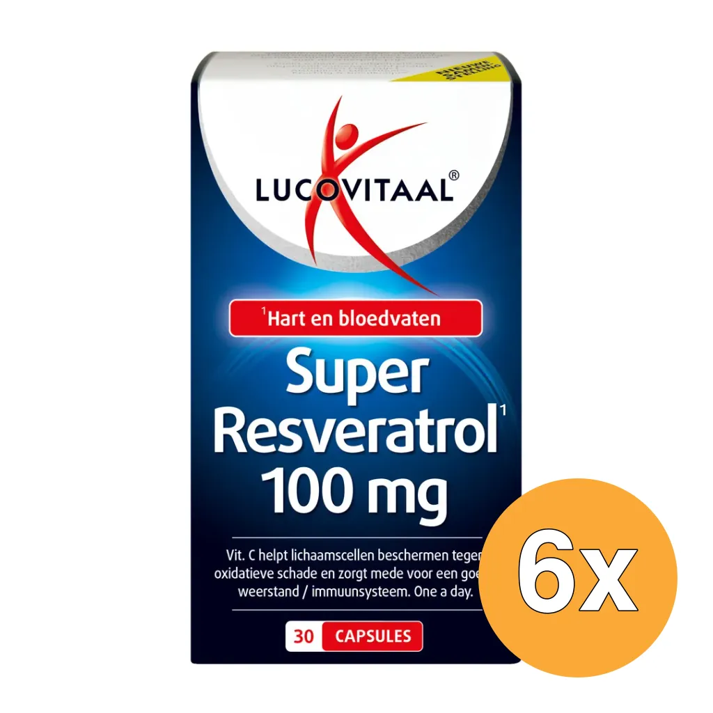6x Lucovitaal Super Resveratrol 100mg (30 capsules)