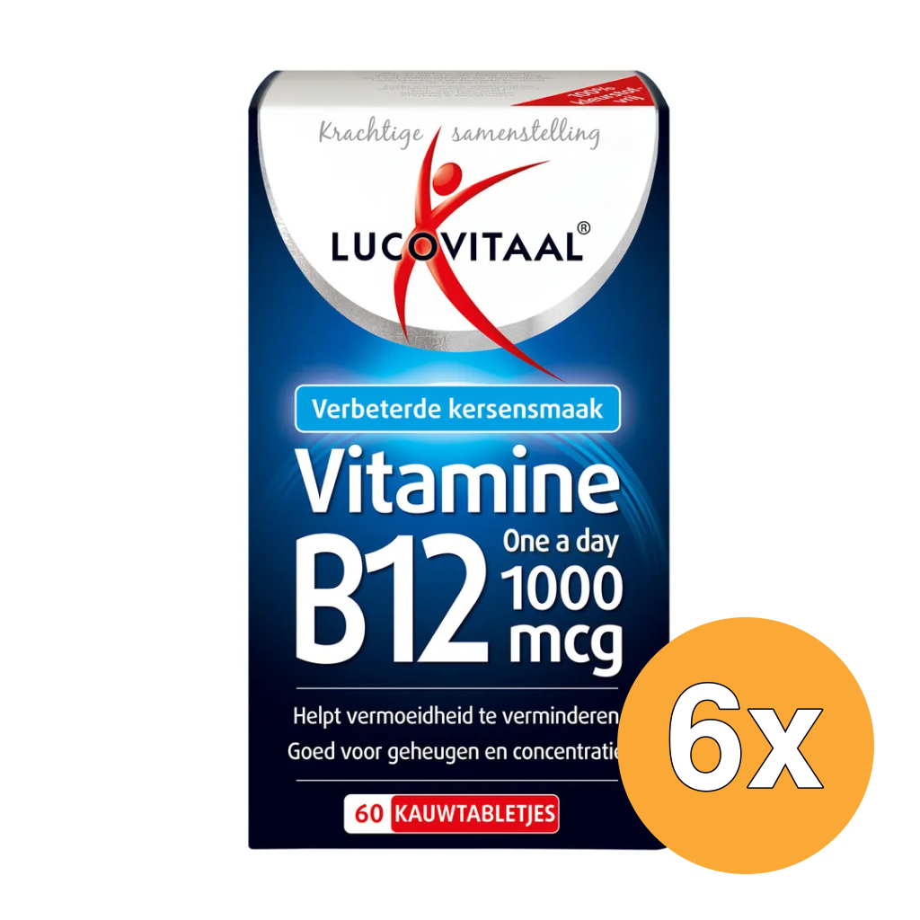 6x Lucovitaal Vitamine B12 1000mcg (60 tabletten)