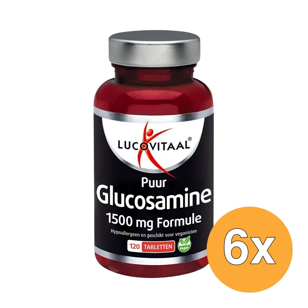 6x Lucovitaal Glucosamine Puur 1500mg Formule (120 tabletten)