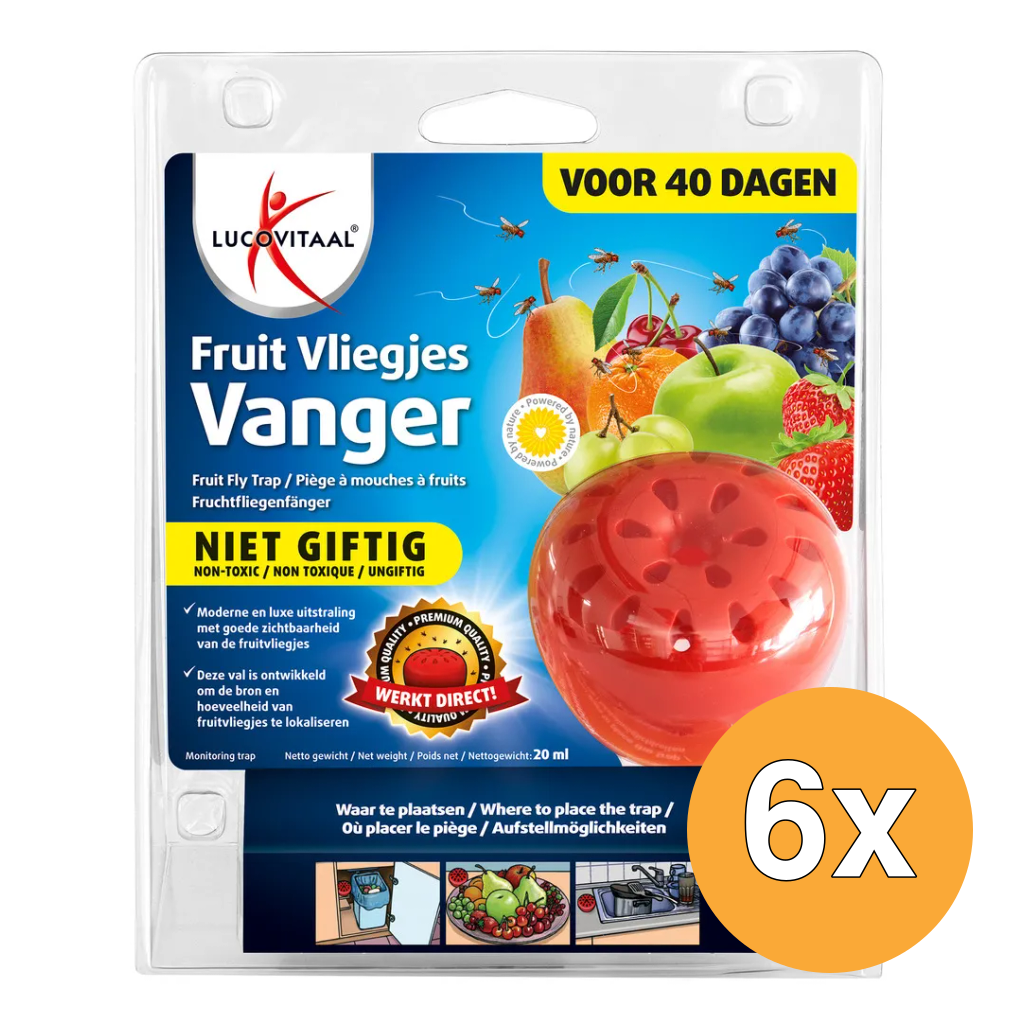 6x Lucovitaal Fruitvliegjes Vanger (20 ml)