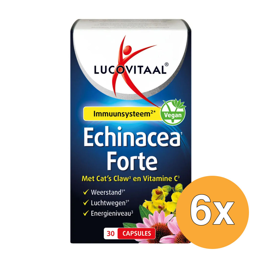6x Lucovitaal Echinacea Forte+ Cat’s Claw (30 capsules)