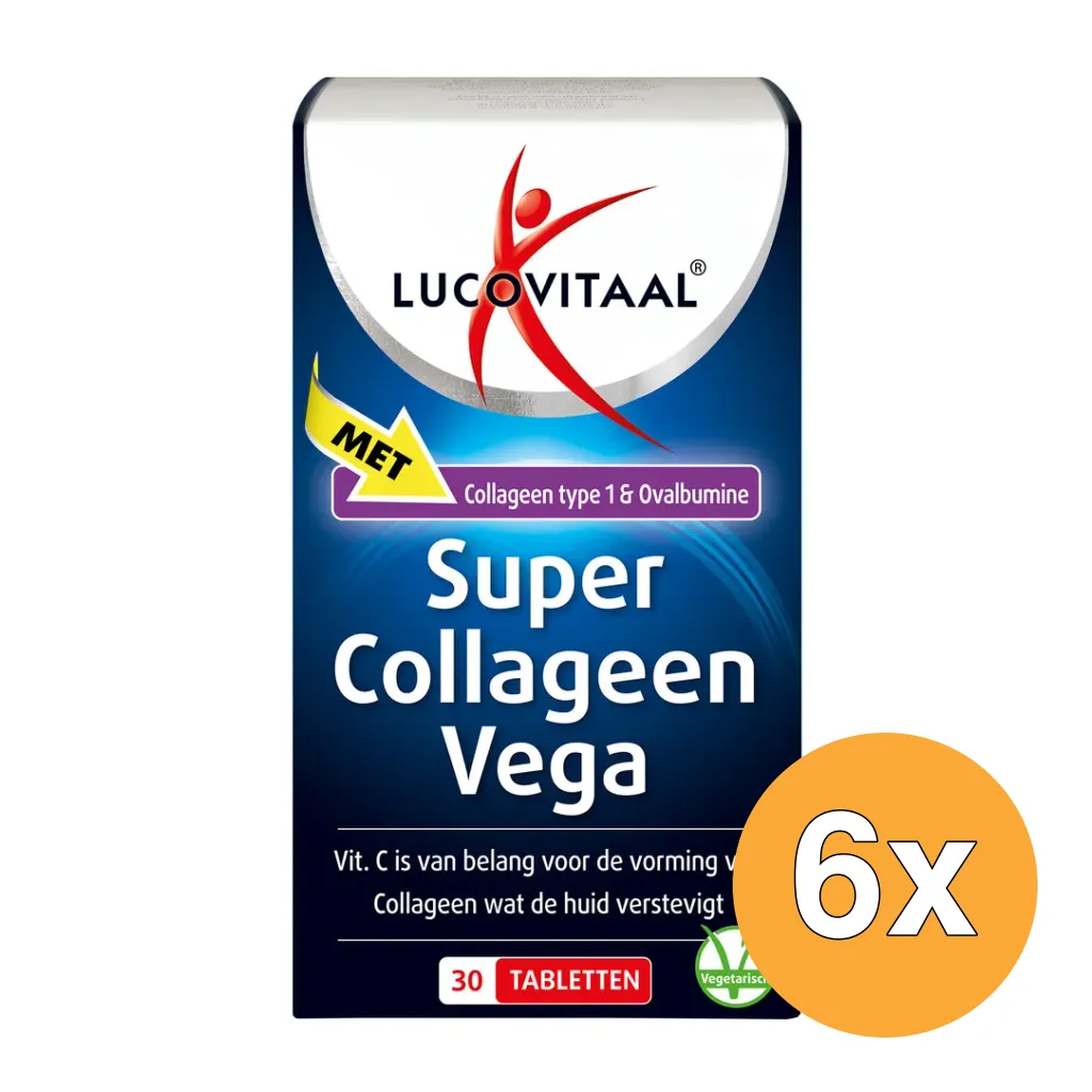 6x Lucovitaal Super Collageen Vega (30 tabletten)