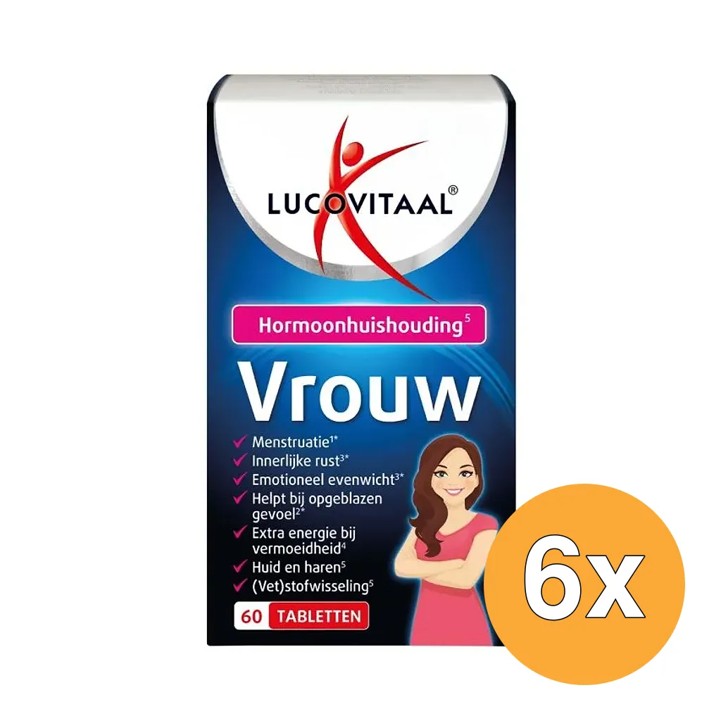 6x Lucovitaal Vrouw Hormoonhuishouding (60 tabletten)