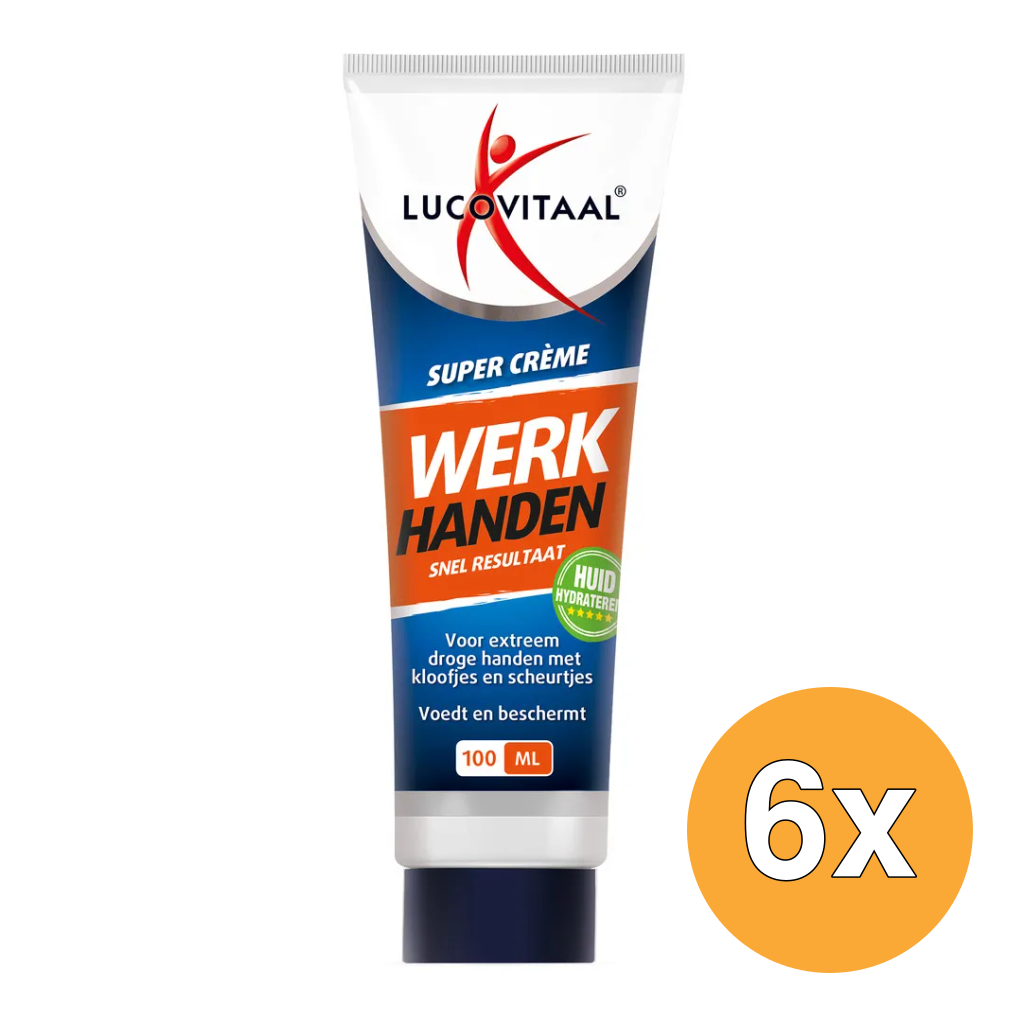 6x Lucovitaal Werkhanden Crème (100 ml)