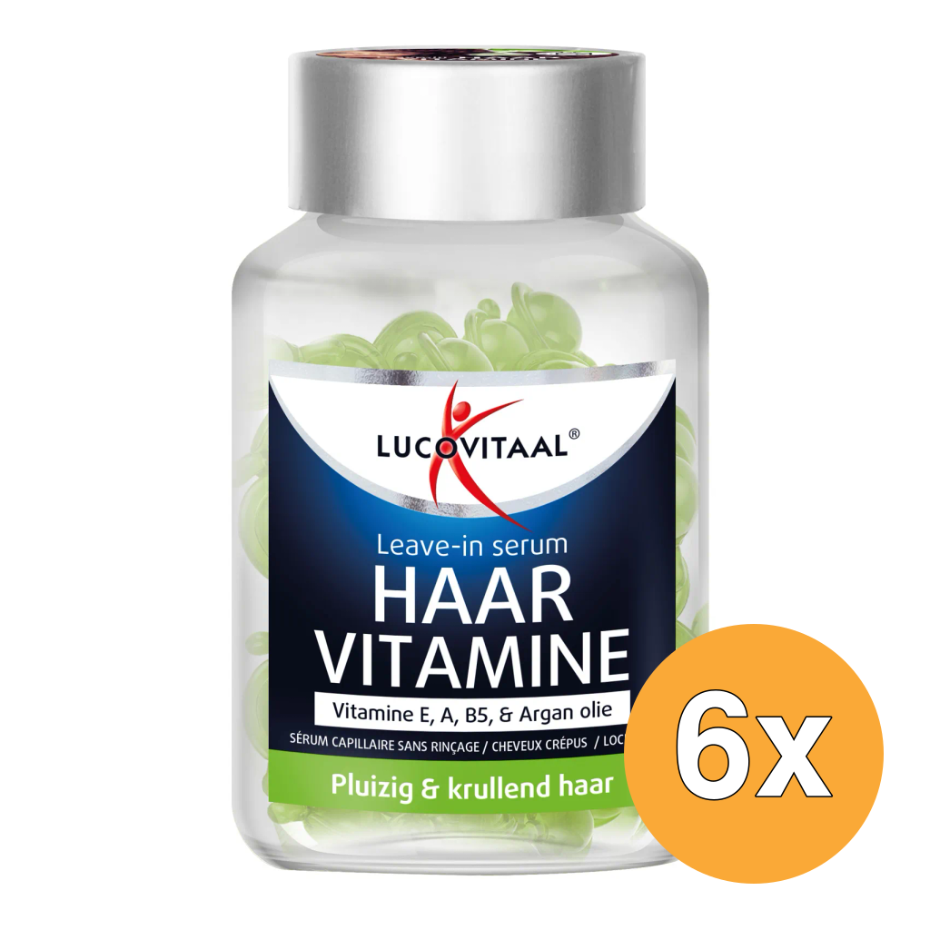 6x Lucovitaal Leave-in Serum Vitamine - Krullend Haar (25 twist capsules)