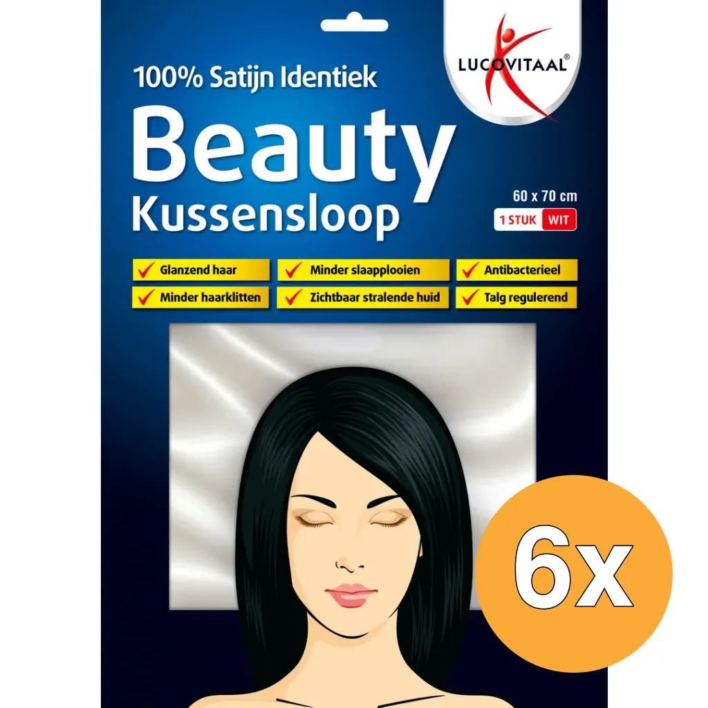 6x Lucovitaal Beauty Kussensloop 60X70Cm (1 stuk)