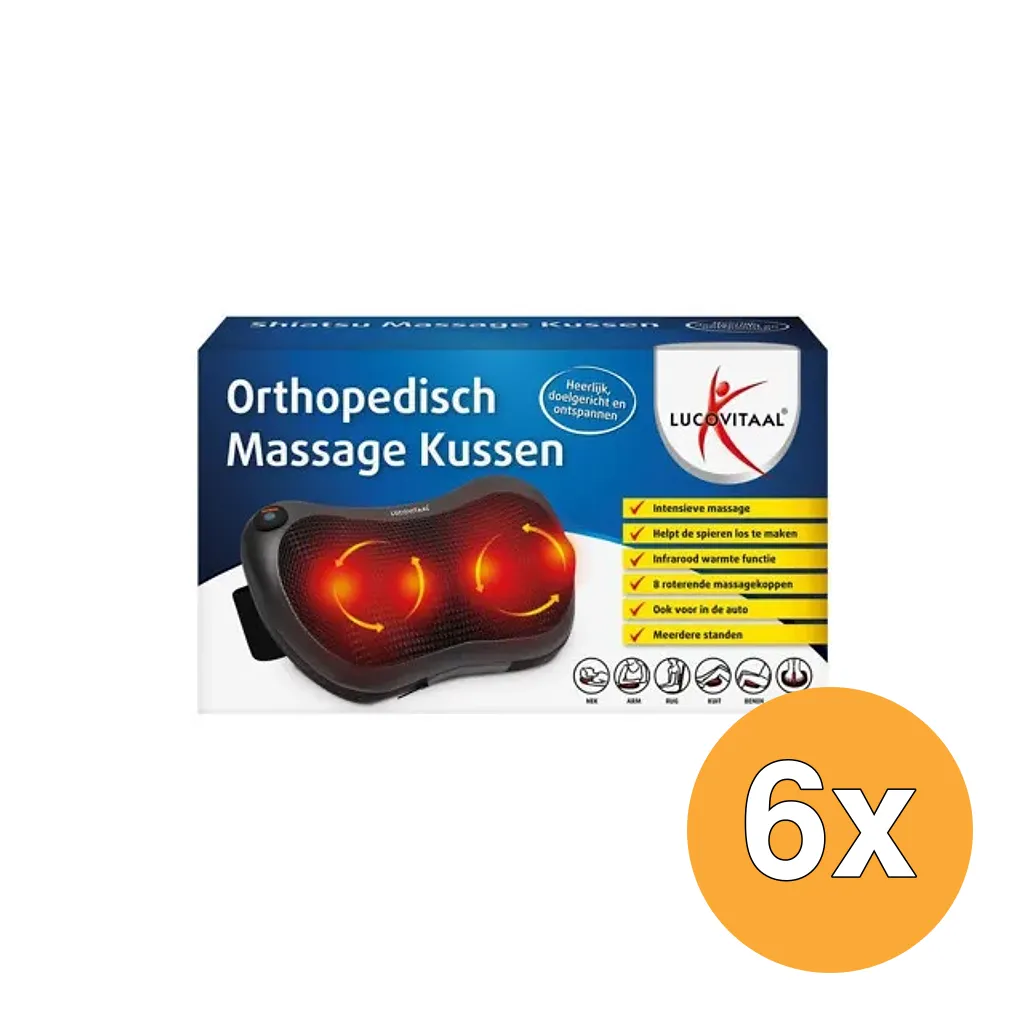 6x Lucovitaal Shiatsu Massage Kussen (1 stuk)