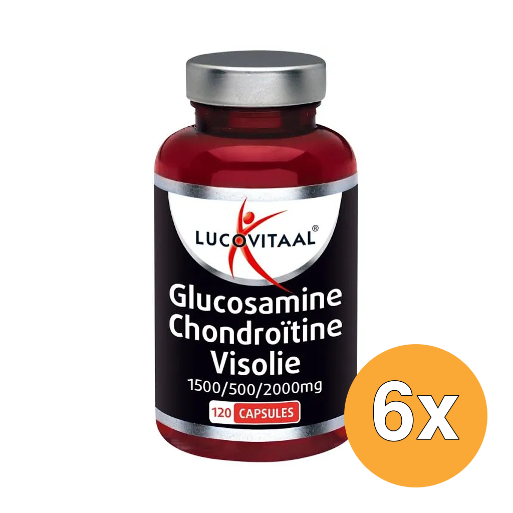 6x Lucovitaal Glucosamine Chondroïtine Visolie (120 capsules)
