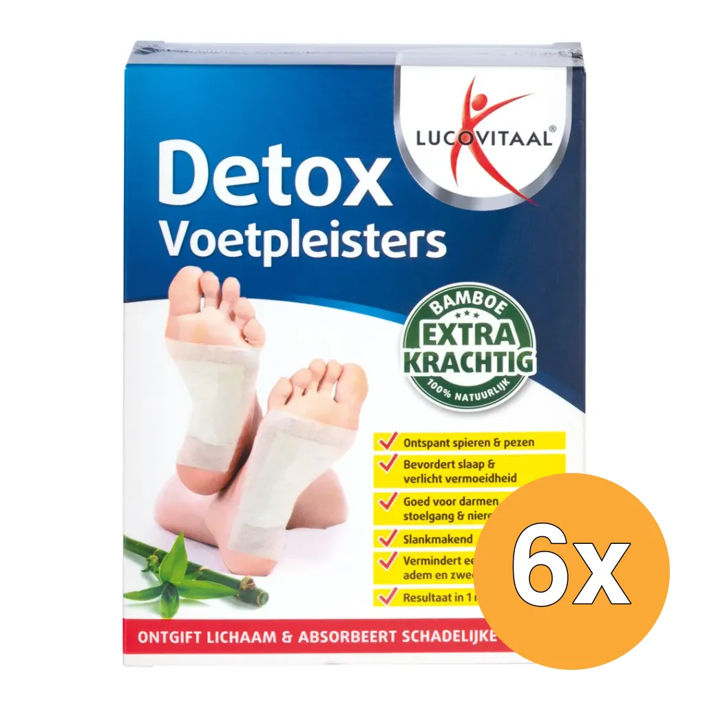 6x Lucovitaal Detox Voetpleisters (10 stuks)