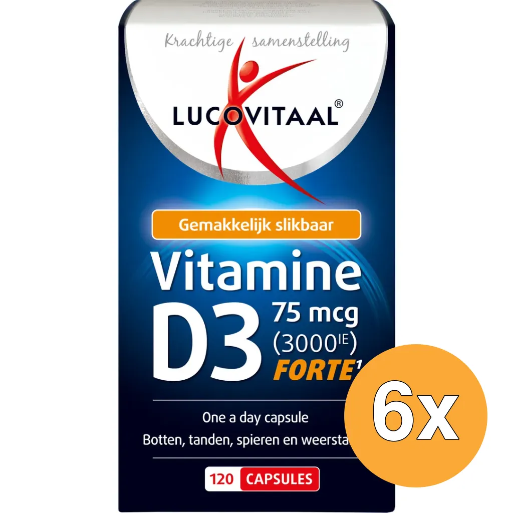 6x Lucovitaal D3 75mcg (120 capsules)