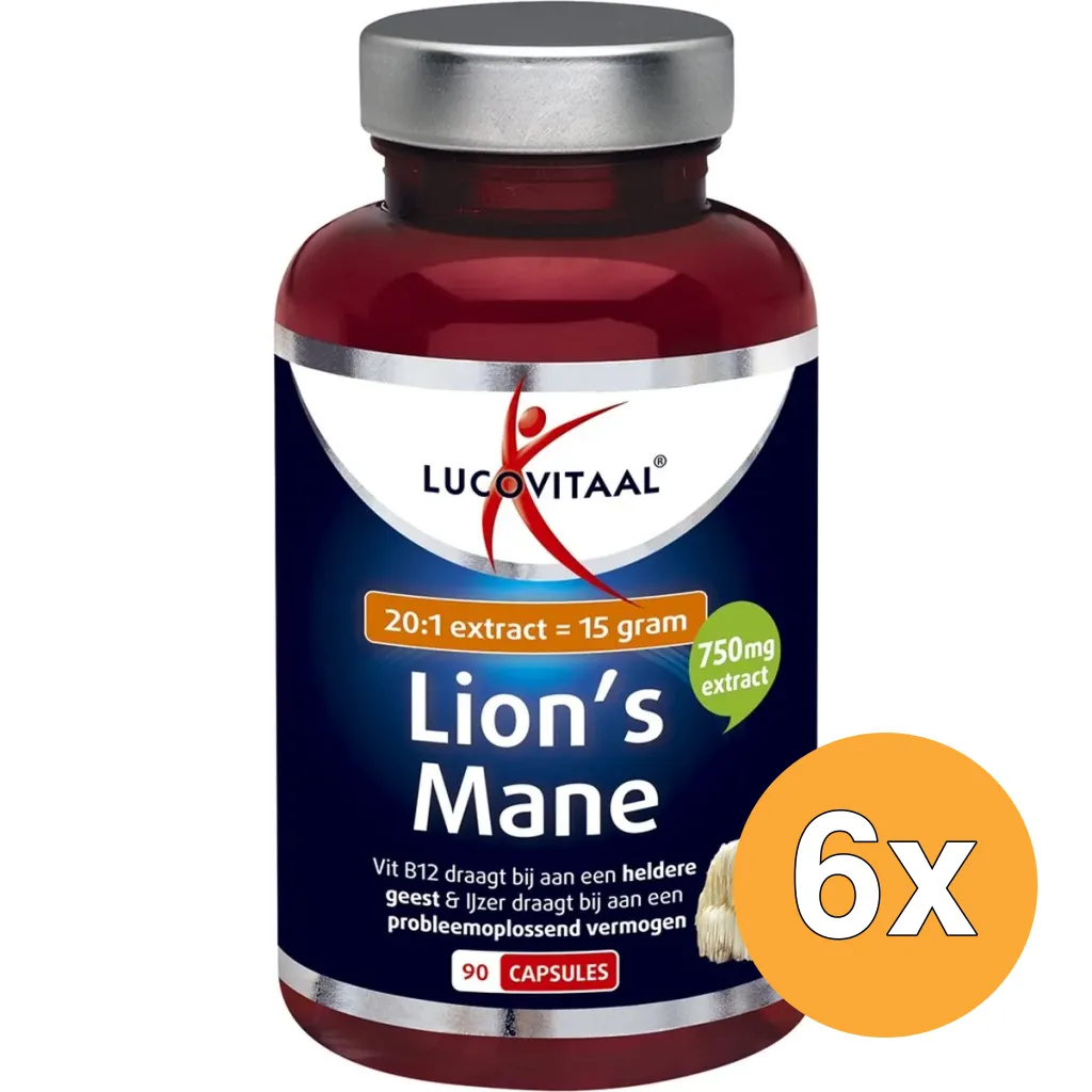6x Lucovitaal Lion's Mane (90 capsules)