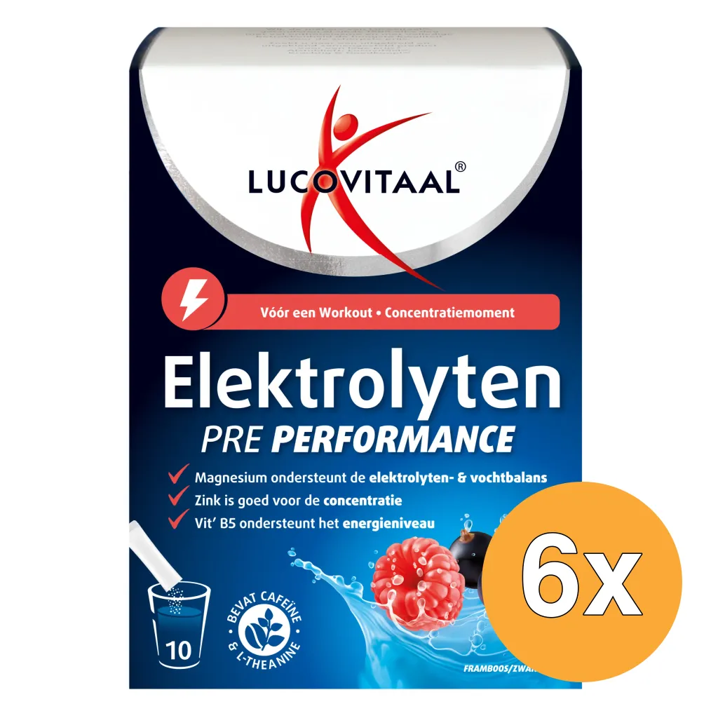6x Lucovitaal Elektrolyten Pre Performance (10 zakjes)