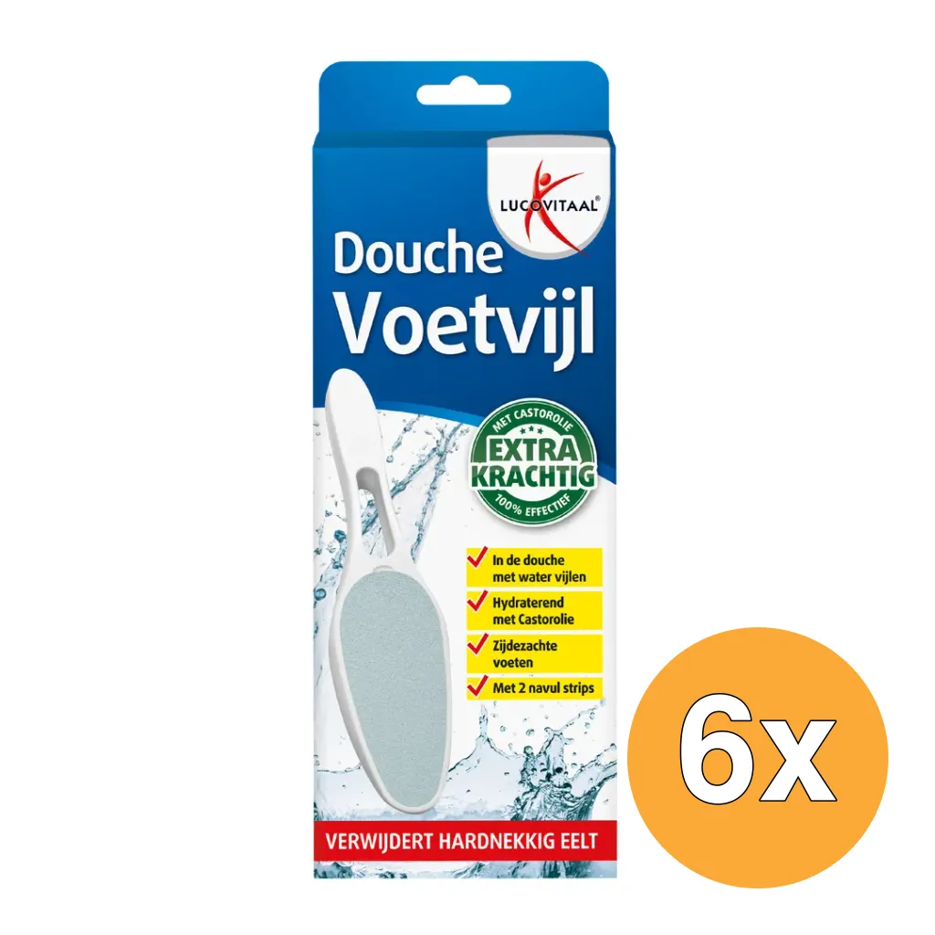 6x Lucovitaal Douche Voetvijl (1 stuk)