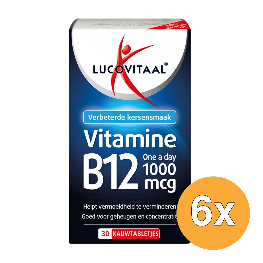 6x Lucovitaal Vitamine B12 1000mcg (30 tabletten)