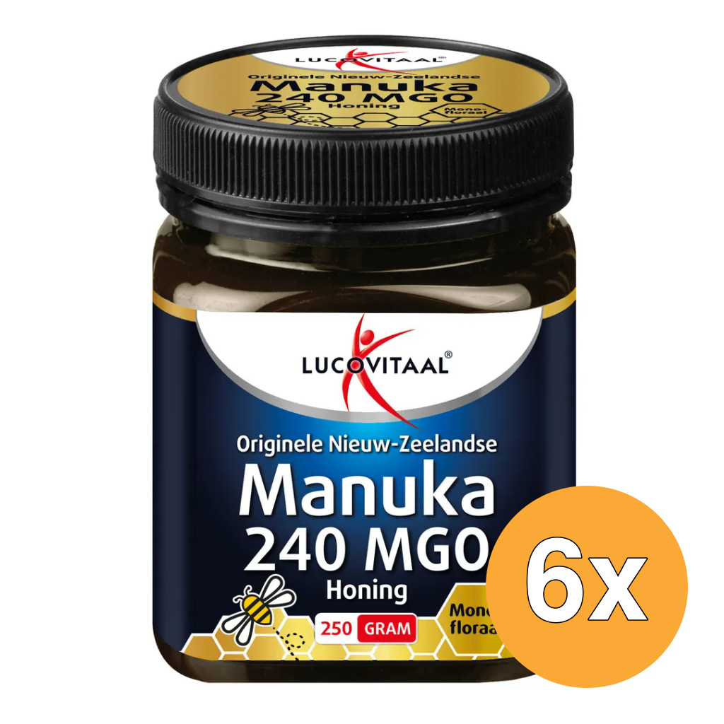 6x Lucovitaal Manuka 240 MGO Honing (250 gr)