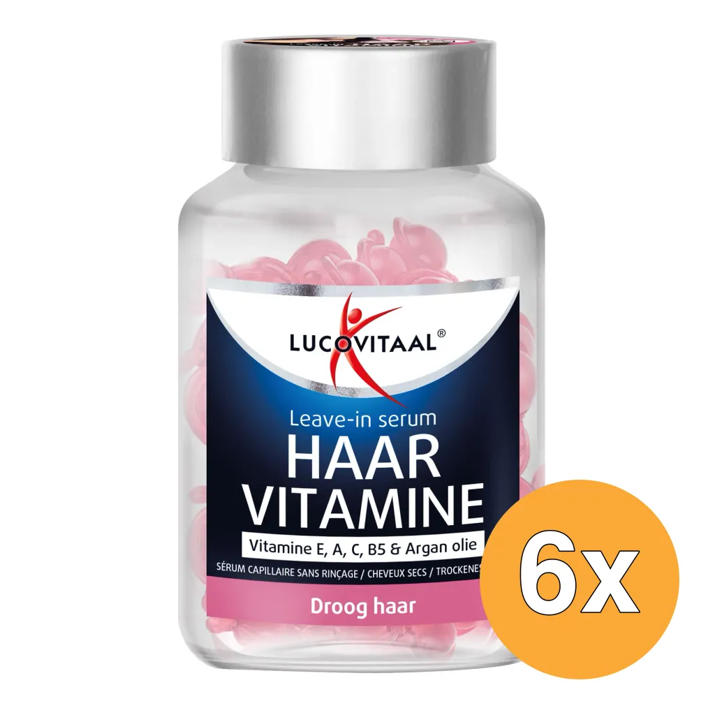 6x Lucovitaal Leave-in Serum Vitamine - Droog Haar (25 twist capsules)