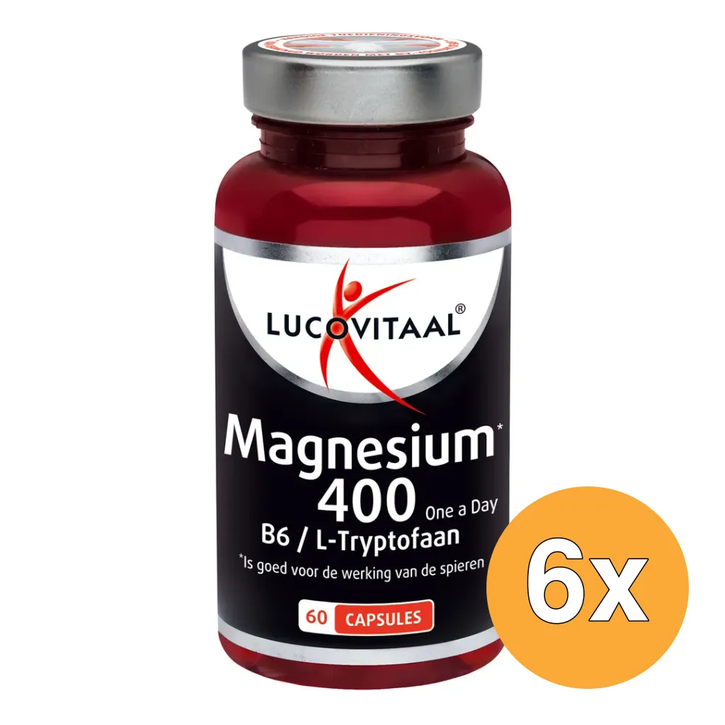 6x Lucovitaal Magnesium 400 Met Vitamine B6 & L-Tryptofaan