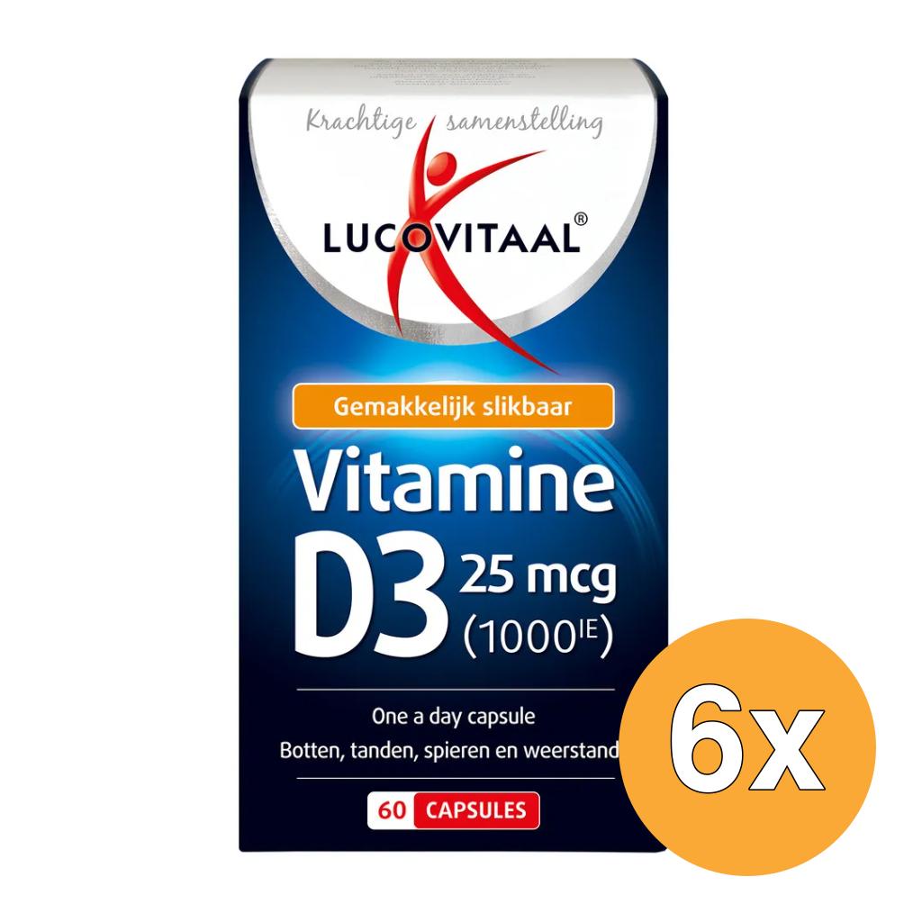6x Lucovitaal Vitamine D3 25mcg (60 capsules)
