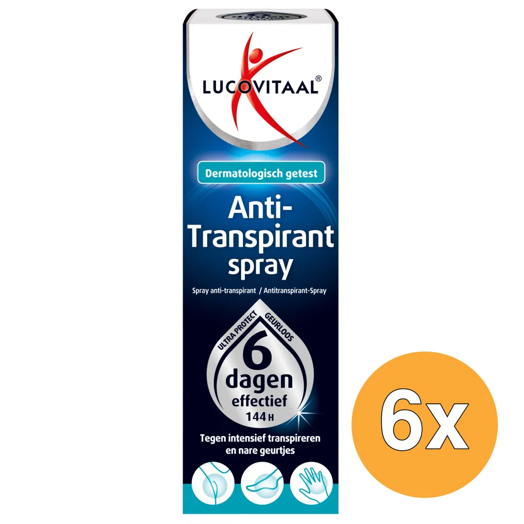 6x Lucovitaal Anti-Transpirant Spray (40 ml)