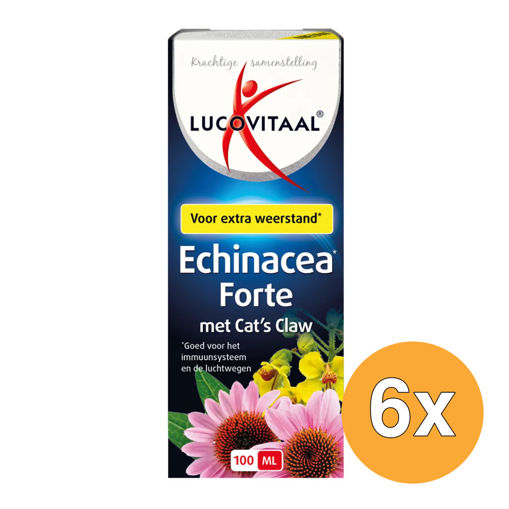 6x Lucovitaal Echinacea Druppels Cat's Claw (100 ml)