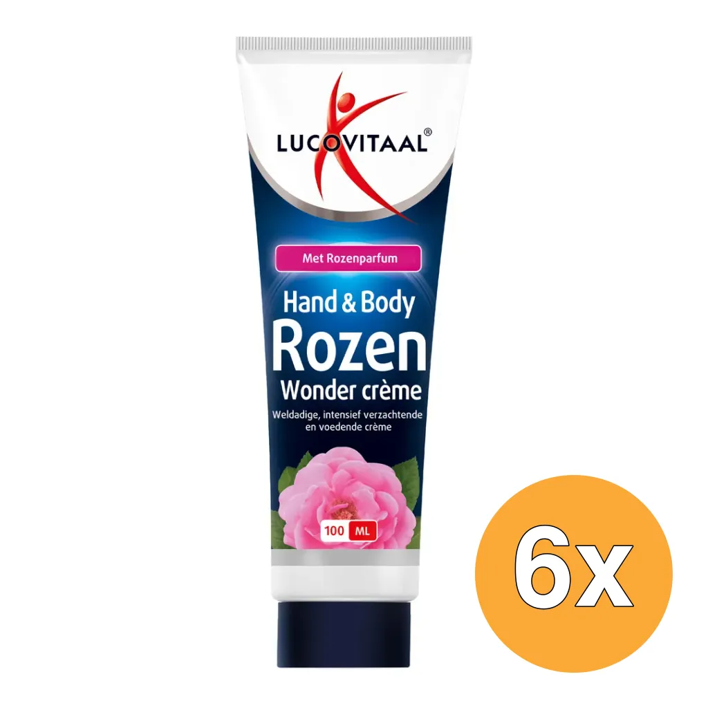 6x Lucovitaal Hand & Body Rozen Wonder Crème (100 ml)
