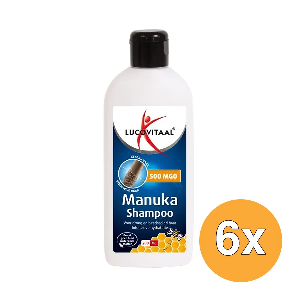 6x Lucovitaal Manuka Shampoo (200 ml)