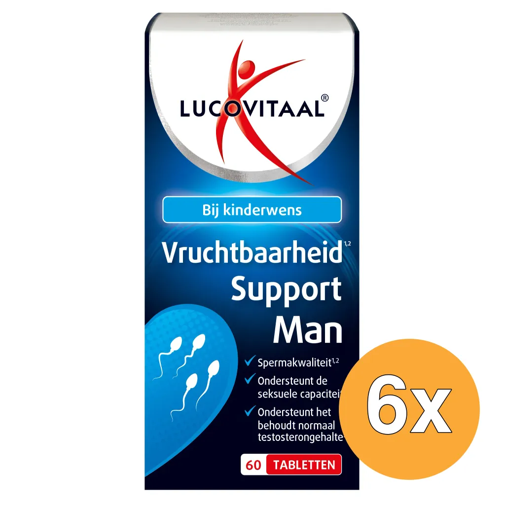 6x Lucovitaal Vruchtbaarheid Support Man (60 tabletten)