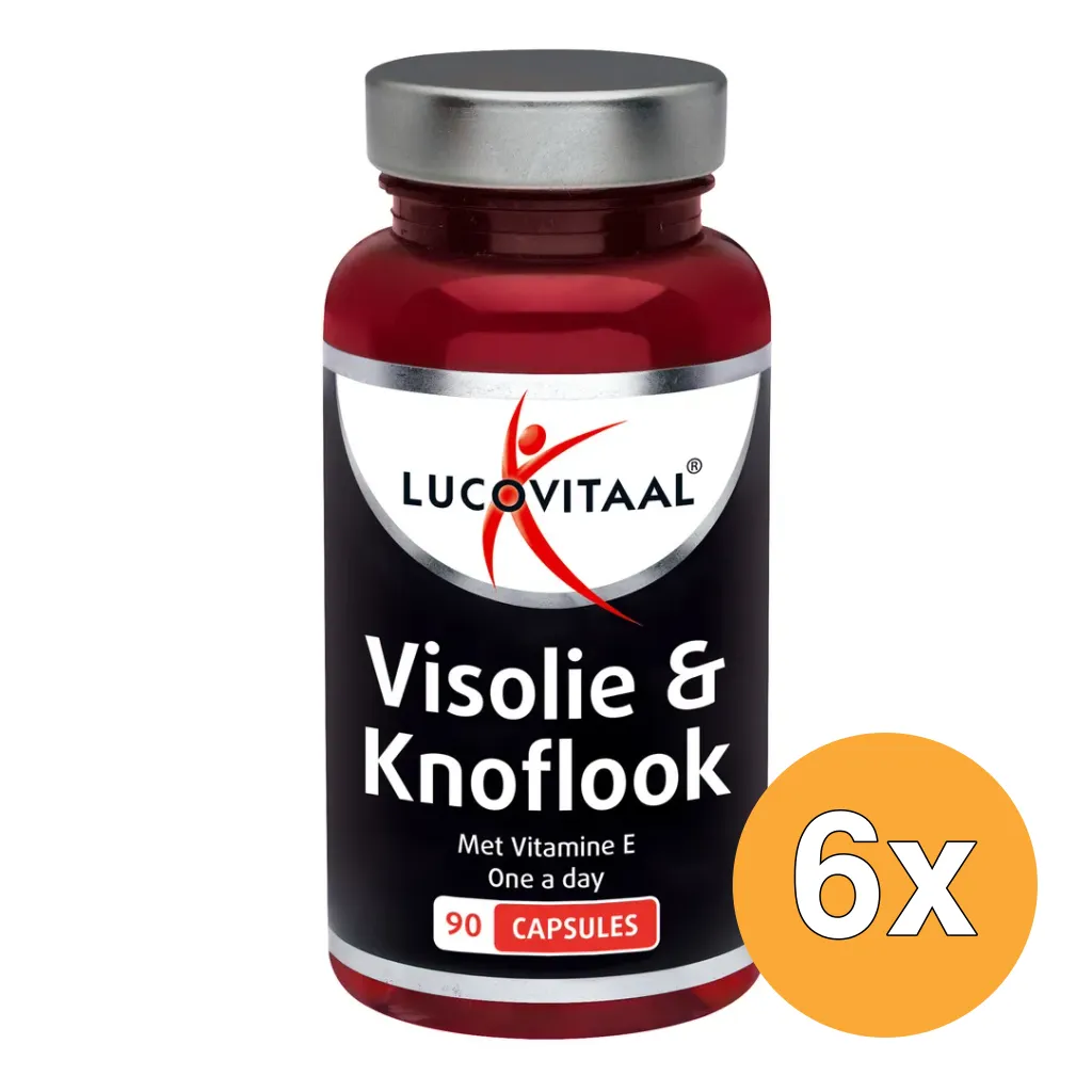 6x Lucovitaal Visolie & Knoflook (90 capsules)