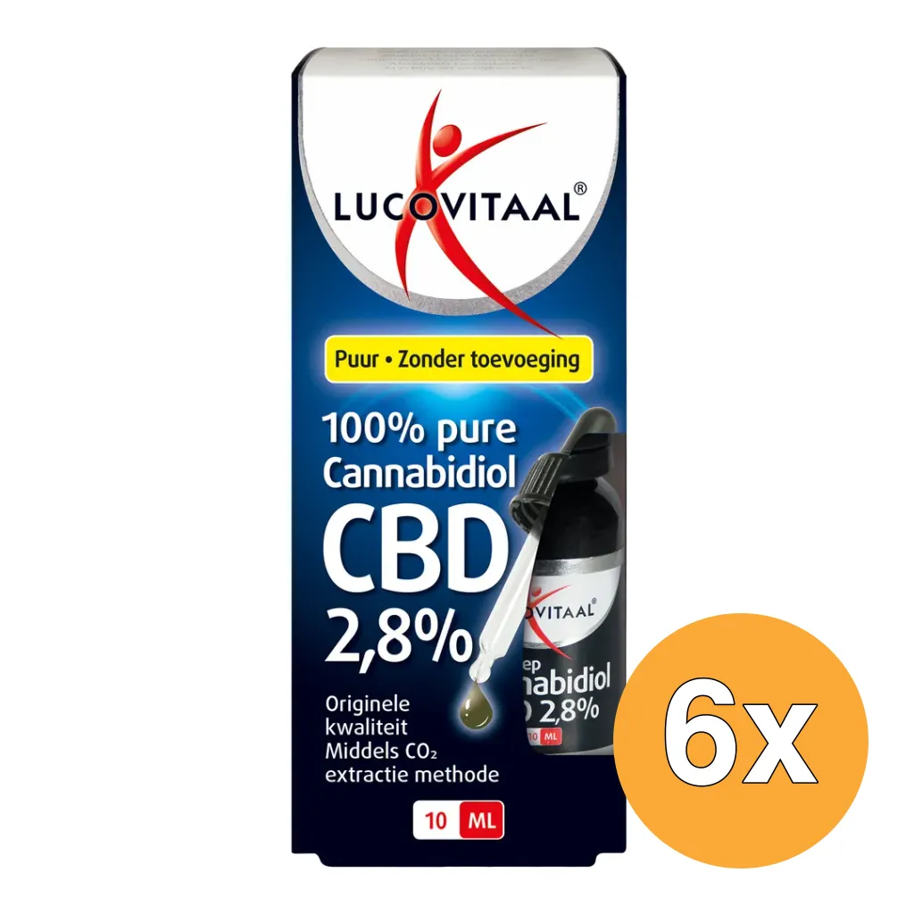 6x Lucovitaal CBD Hennepolie 2,8% (10 ml)