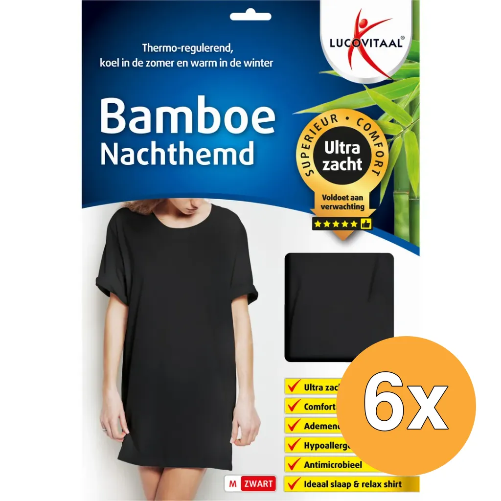 6x Lucovitaal Bamboe Nachthemd M (1 stuk)