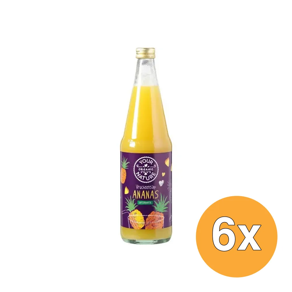 6x Your Organic Nature Vruchtensap Ananas Bio (700 ml)