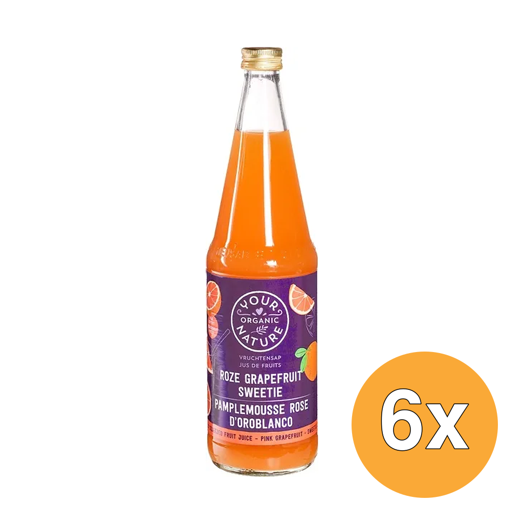 6x Your Organic Nature Vruchtensap Roze Grapefruit Sweetie (700 ml)