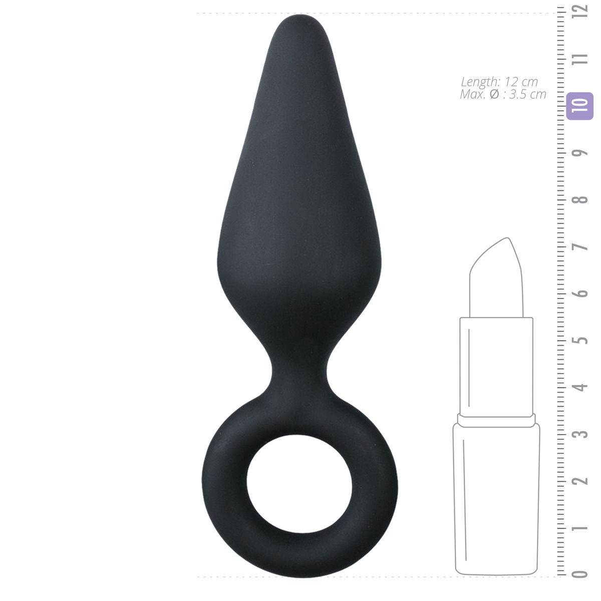 Easytoys Anal Collection - Buttplug with Pull Ring Medium Zwart (1 stuk) - image 4