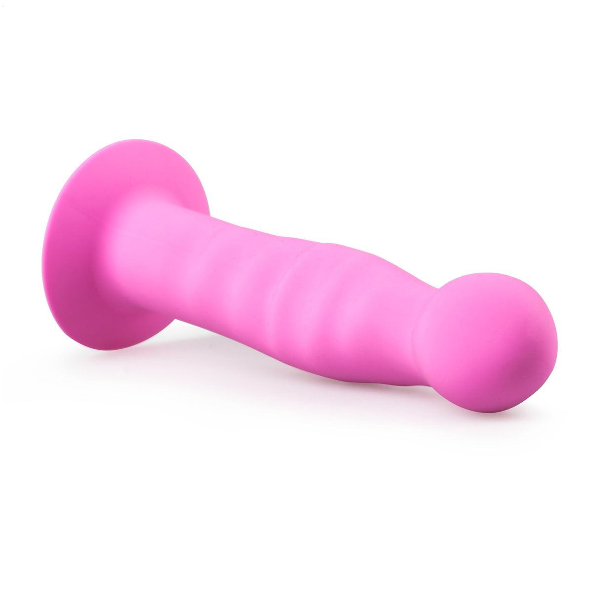 Easytoys Anal Collection - Ribbed Silicone Suction Cup Dildo Roze (1 stuk) - image 2