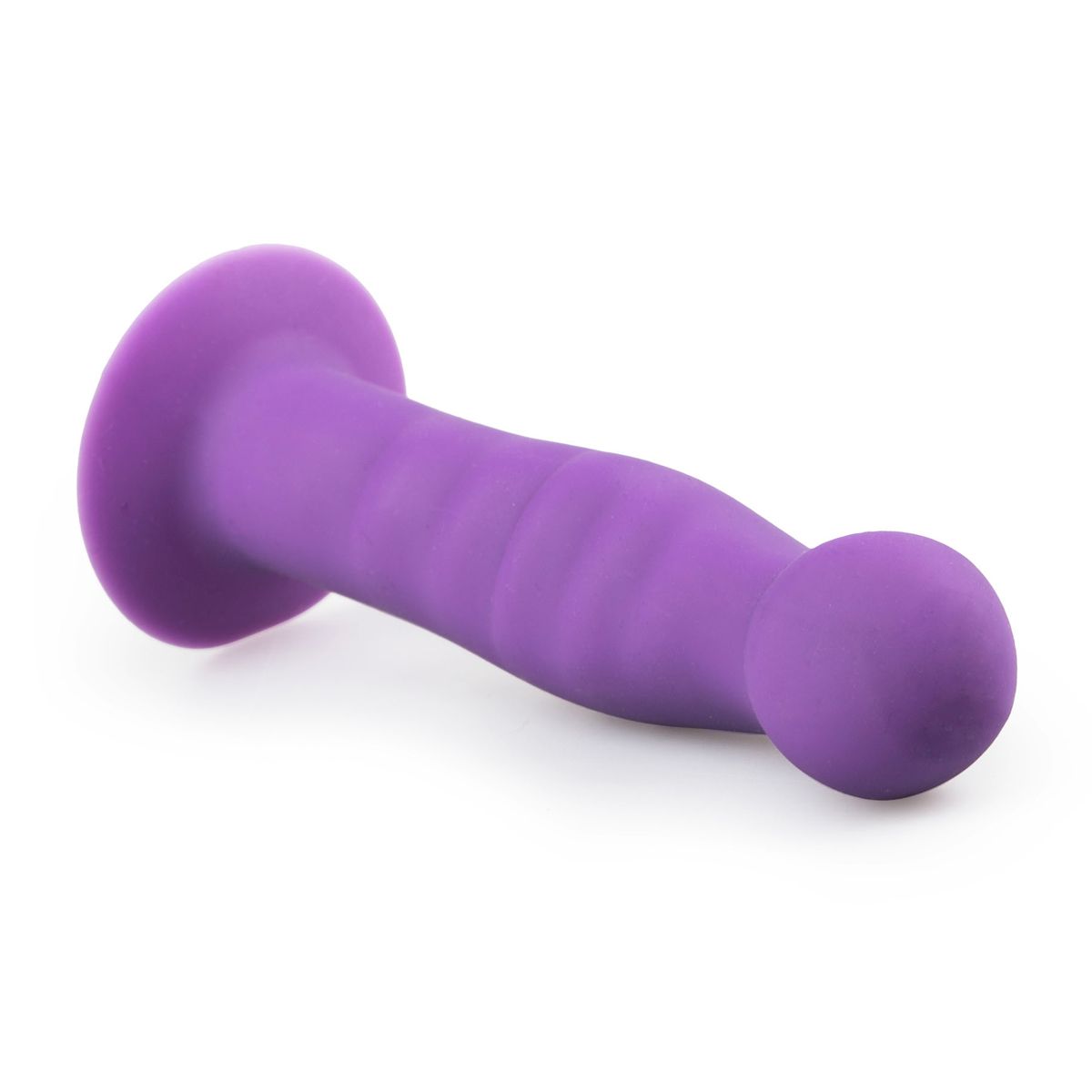 Easytoys Anal Collection - Ribbed Silicone Suction Cup Dildo Paars (1 stuk)