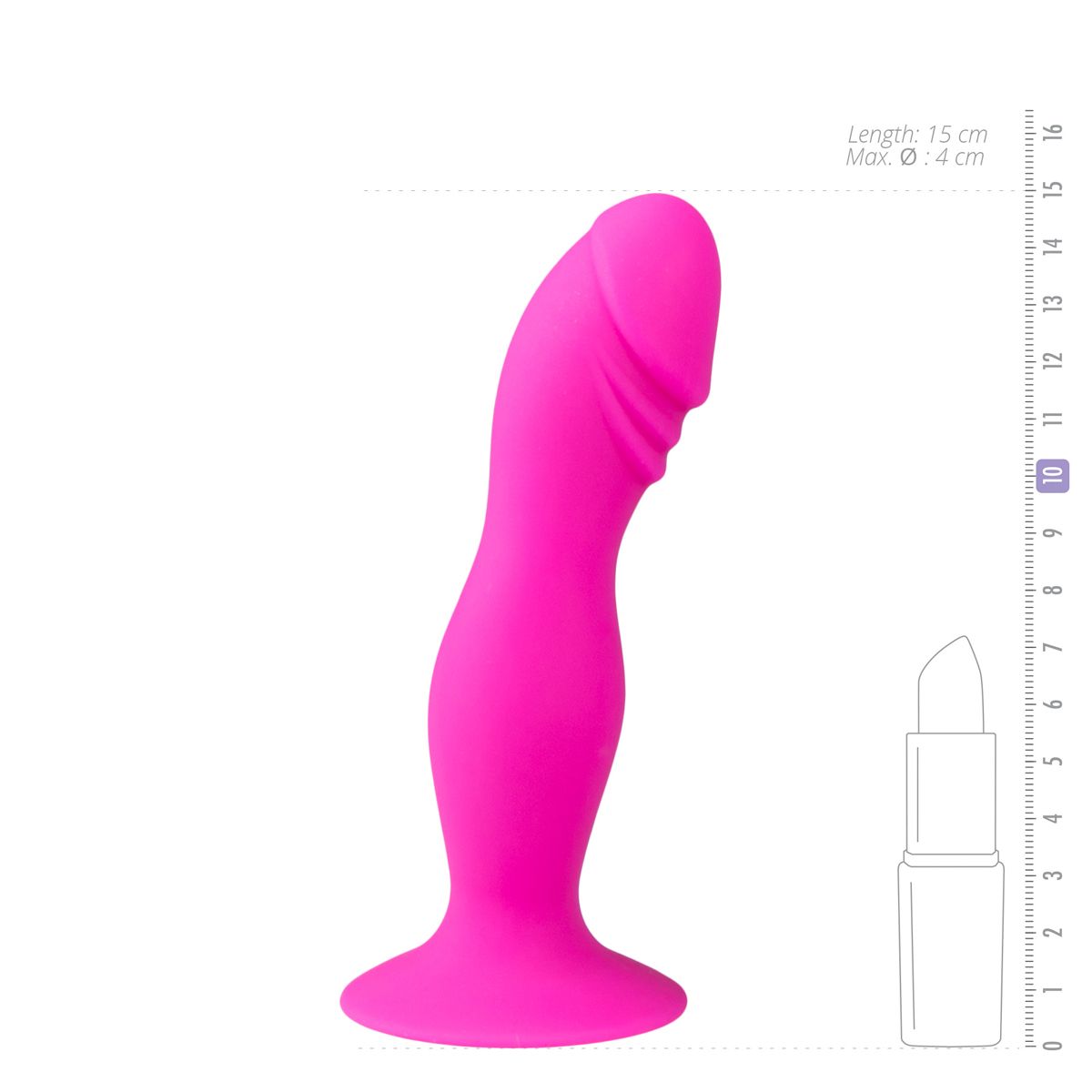 Easytoys Anal Collection - Silicone Suction Cup Dildo Roze (1 stuk) - image 3