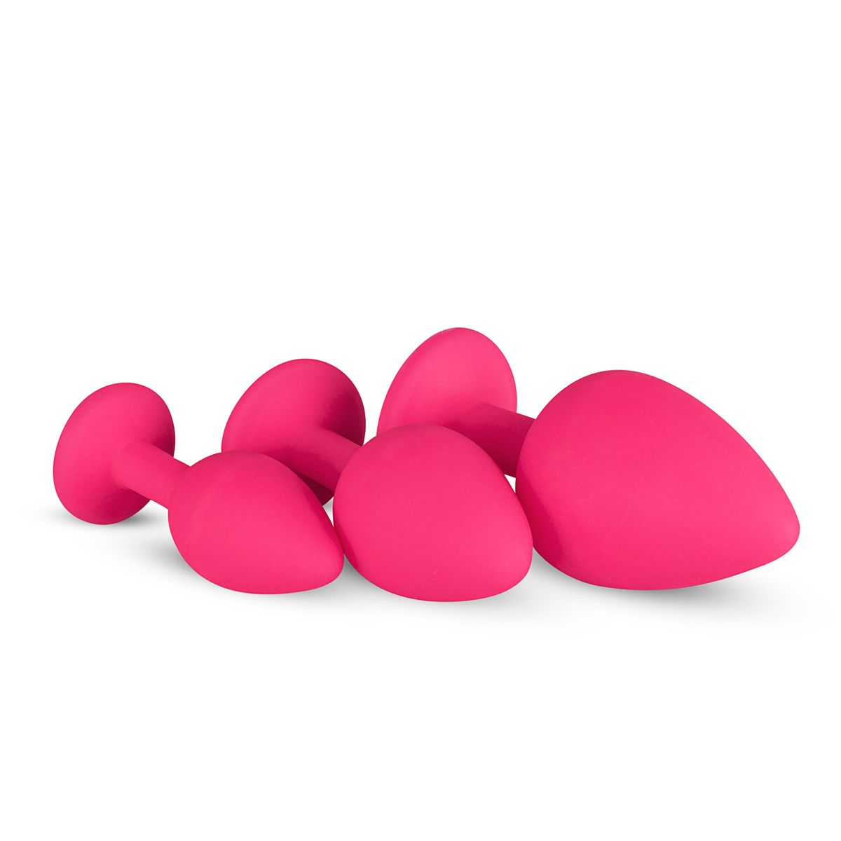 Easytoys Anal Collection - Silicone Buttplug Set with Diamond Roze (1 stuk)