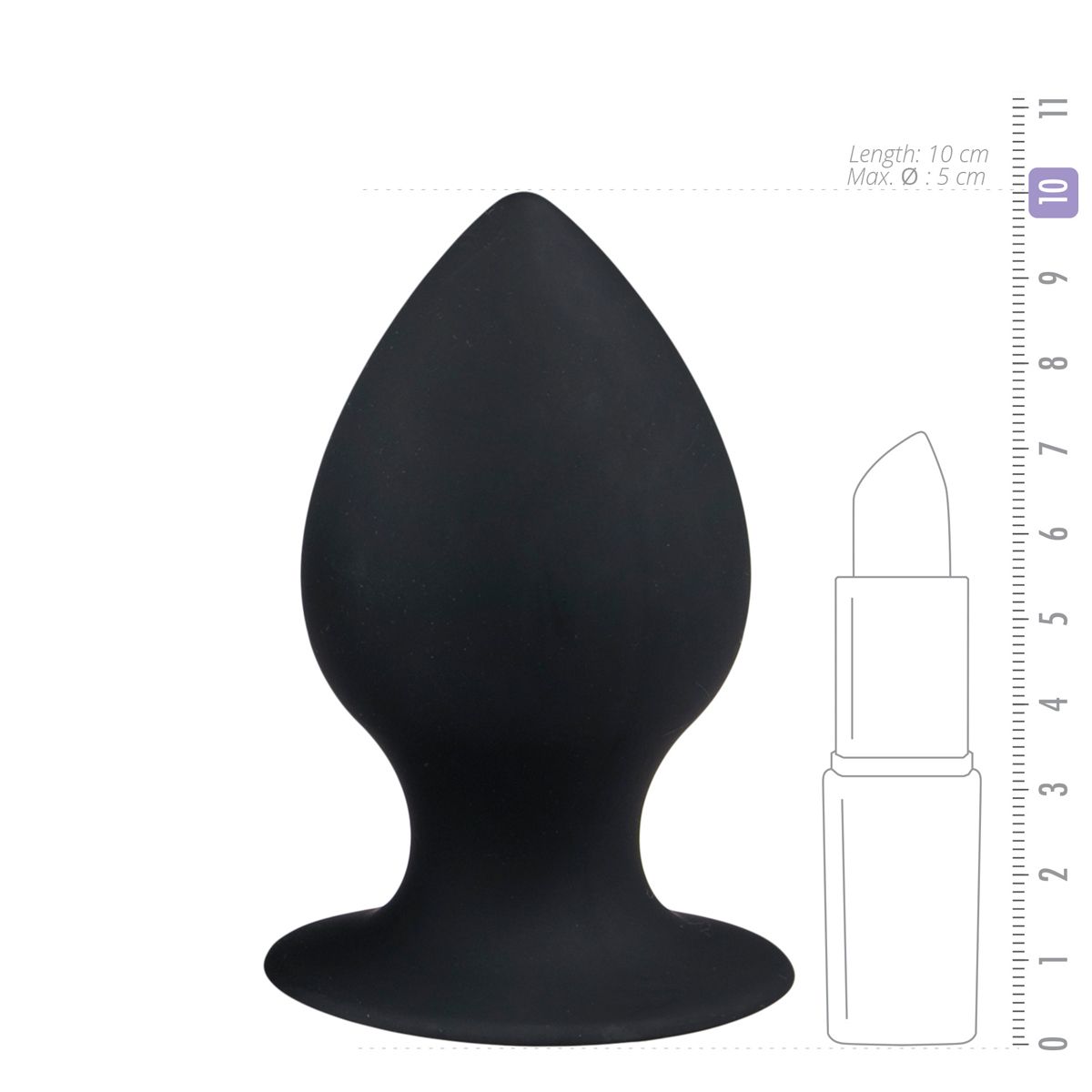 Easytoys Anal Collection - Round Butt Plug Medium Zwart (1 stuk) - image 4