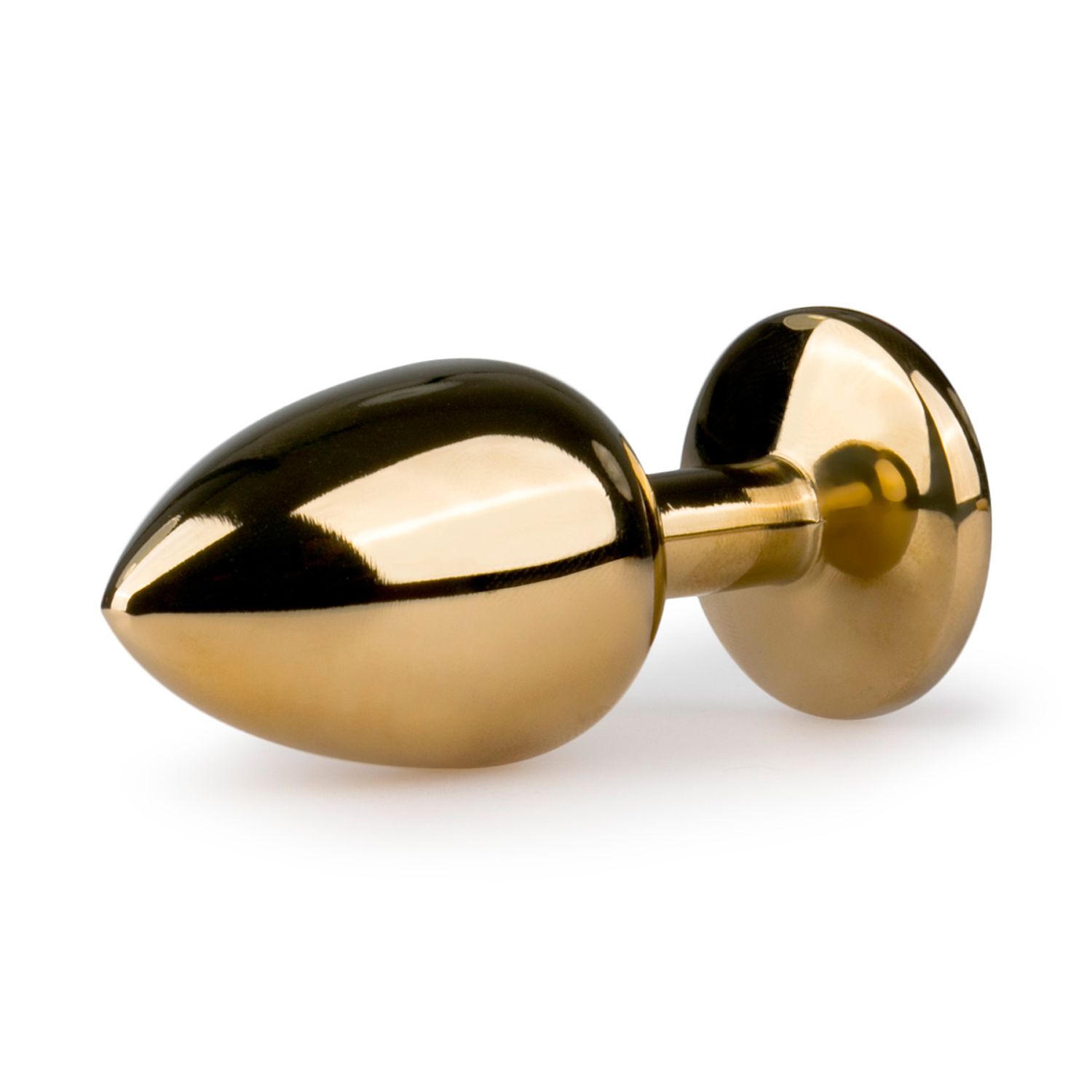 Easytoys Anal Collection - Metal Butt Plug with Purple Stone Goud (1 stuk) - image 2