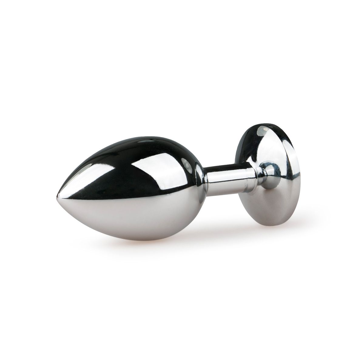 Easytoys Anal Collection - Metal Butt Plug with Pink Stone Medium Zilver (1 stuk) - image 2