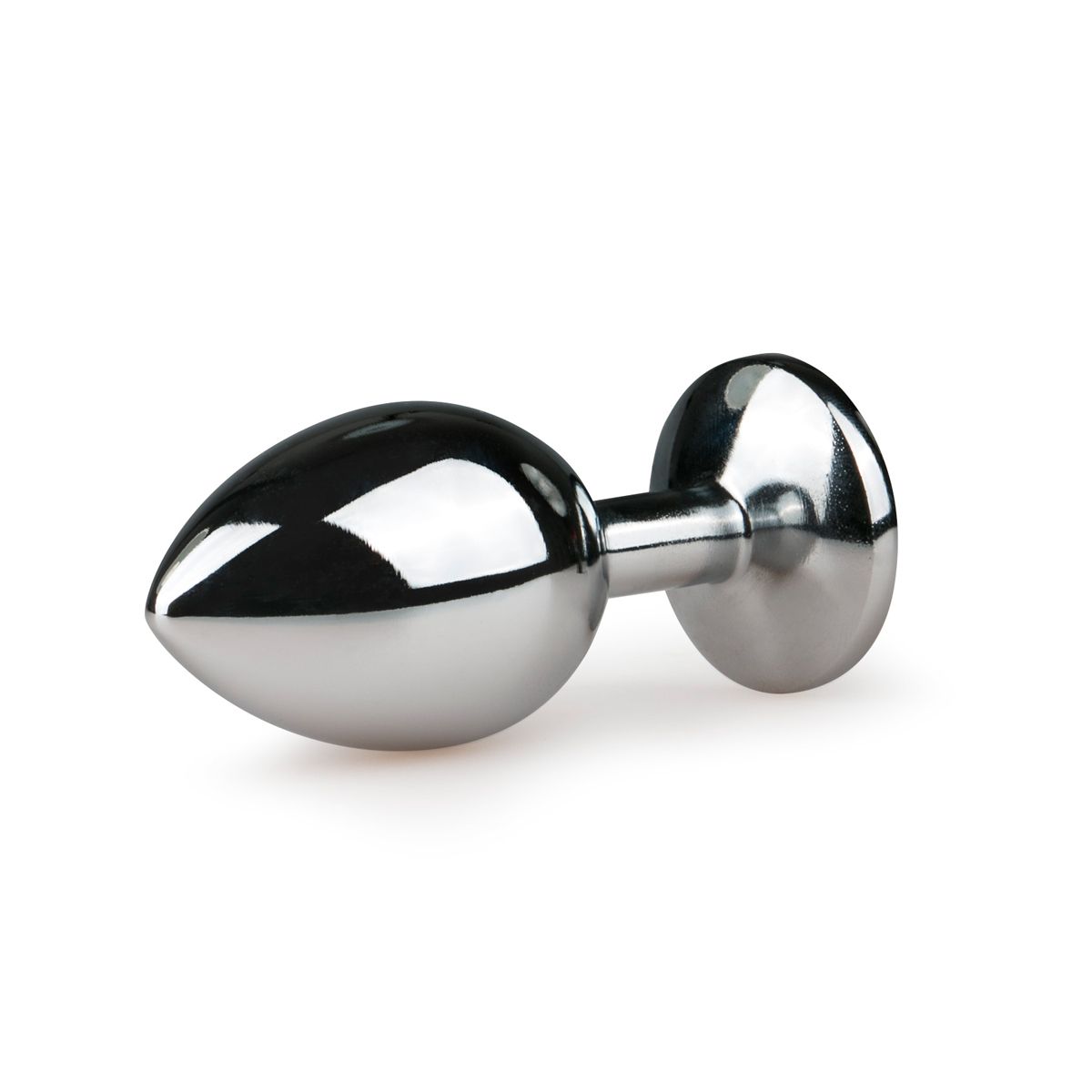 Easytoys Anal Collection - Metal Butt Plug with Pink Stone Medium Zilver (1 stuk) - image 2