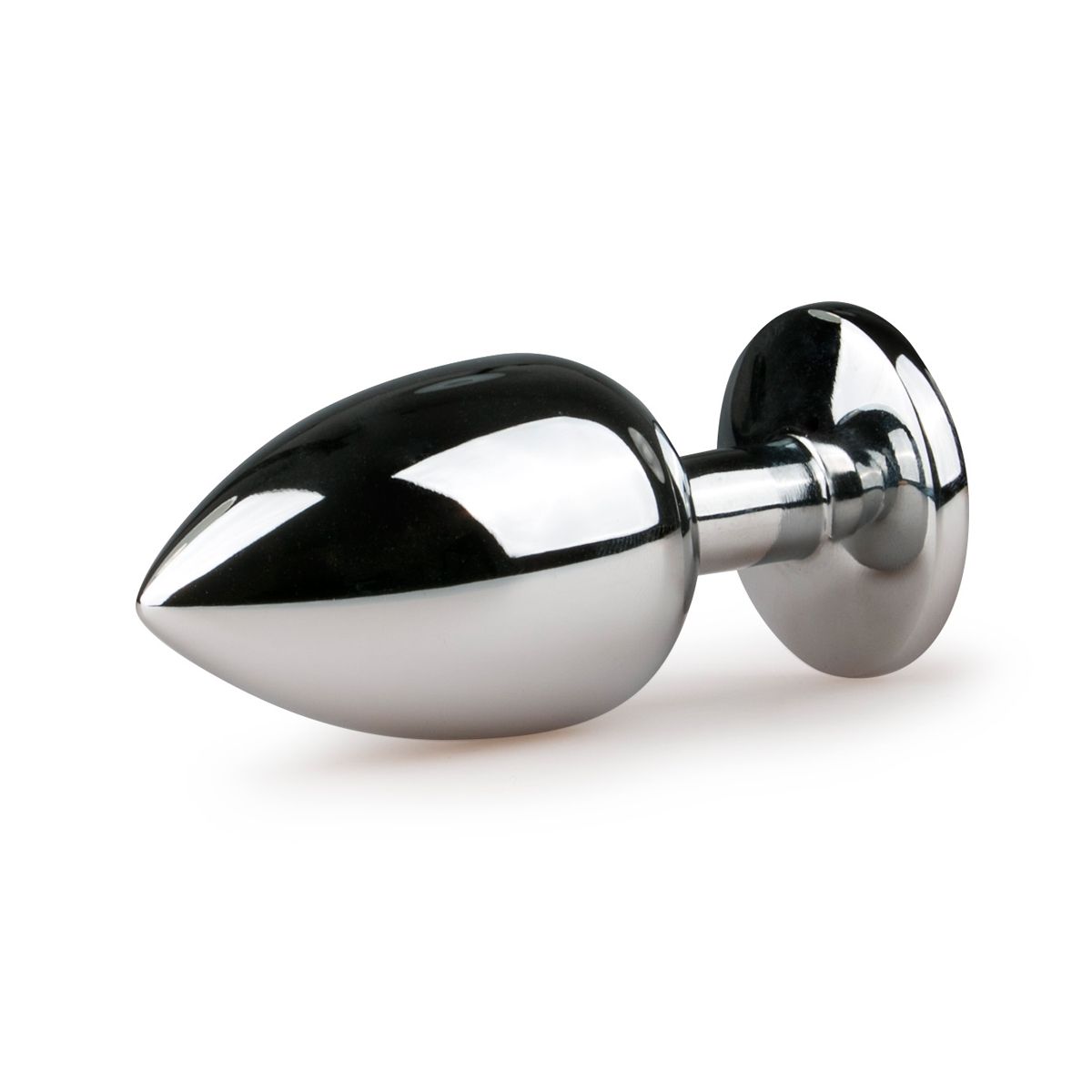 Easytoys Anal Collection - Metal Butt Plug with Pink Stone Large Zilver (1 stuk) - image 2