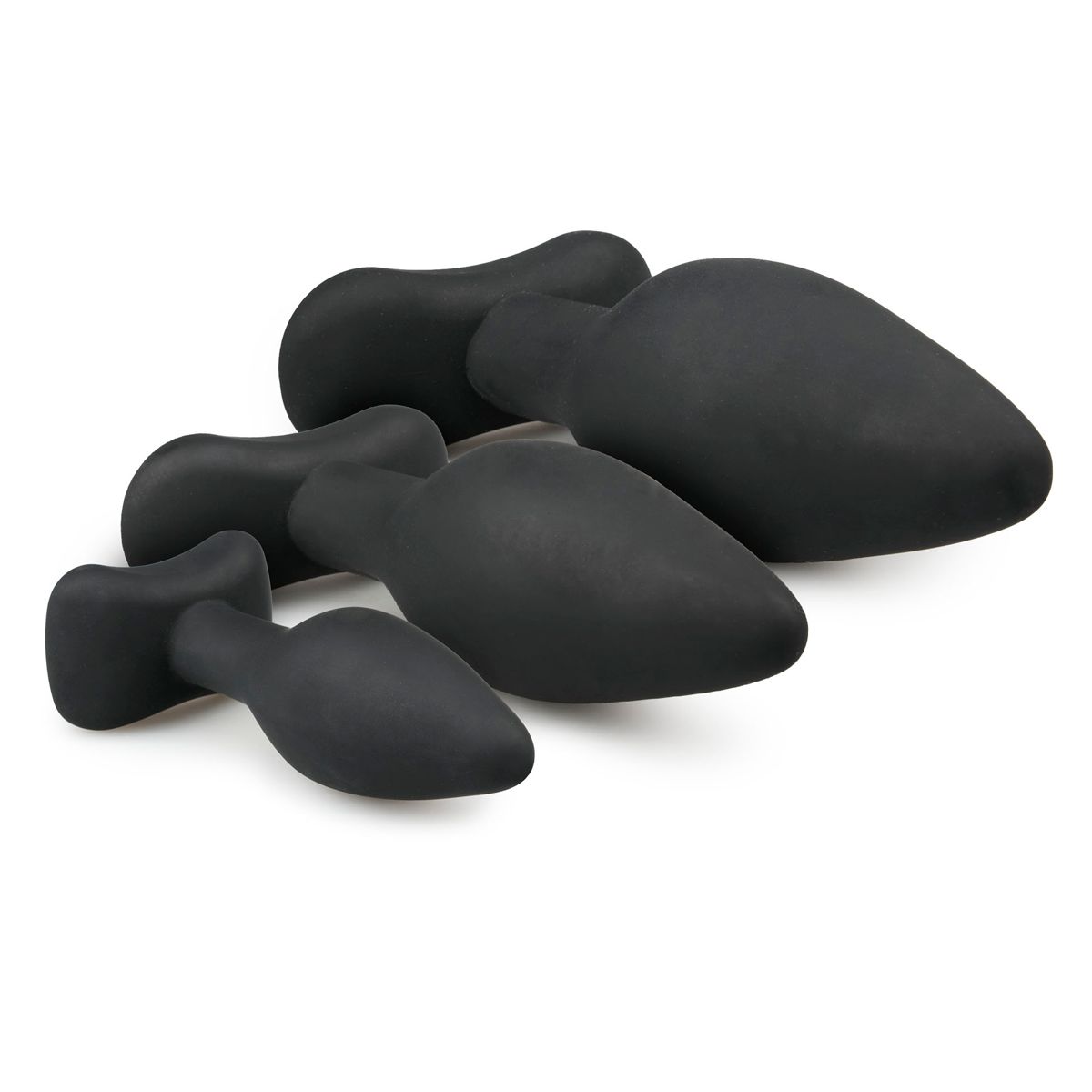 Easytoys Anal Collection - Silicone Buttplug Set Zwart (3 stuks) - image 2