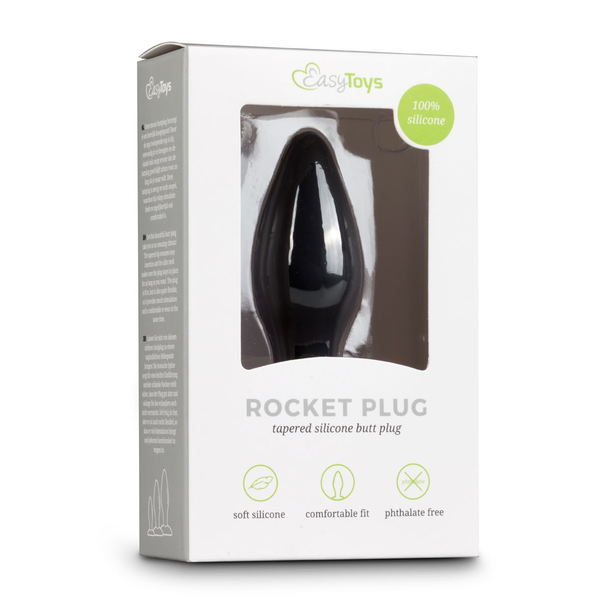 Easytoys Anal Collection - Silicone Buttplug Small Zwart (1 stuk)