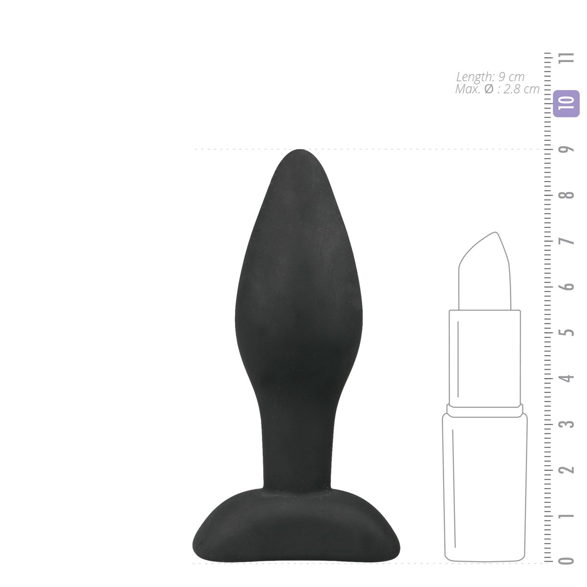 Easytoys Anal Collection - Silicone Buttplug Small Zwart (1 stuk) - image 4