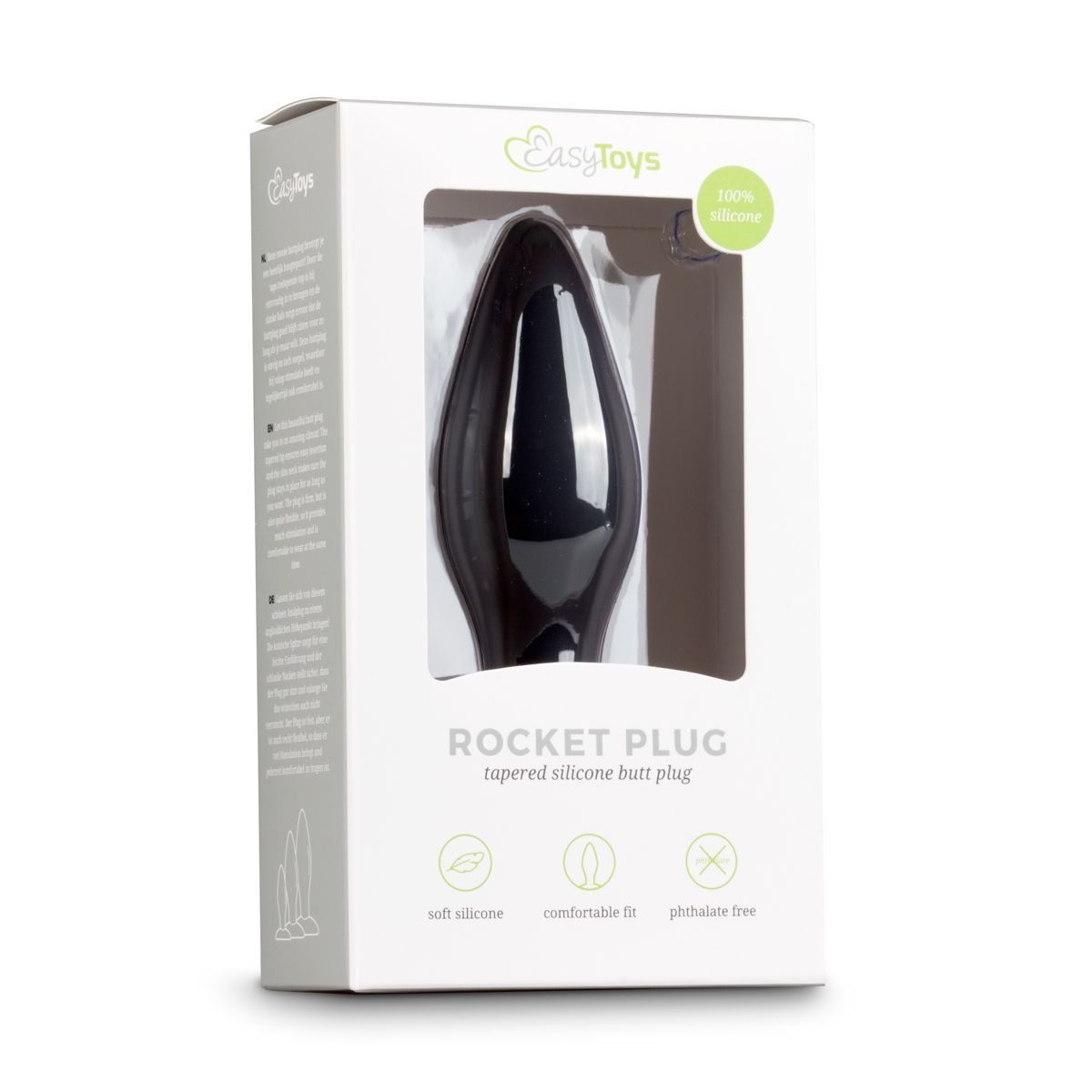 Easytoys Anal Collection - Silicone Buttplug Medium Zwart (1 stuk)