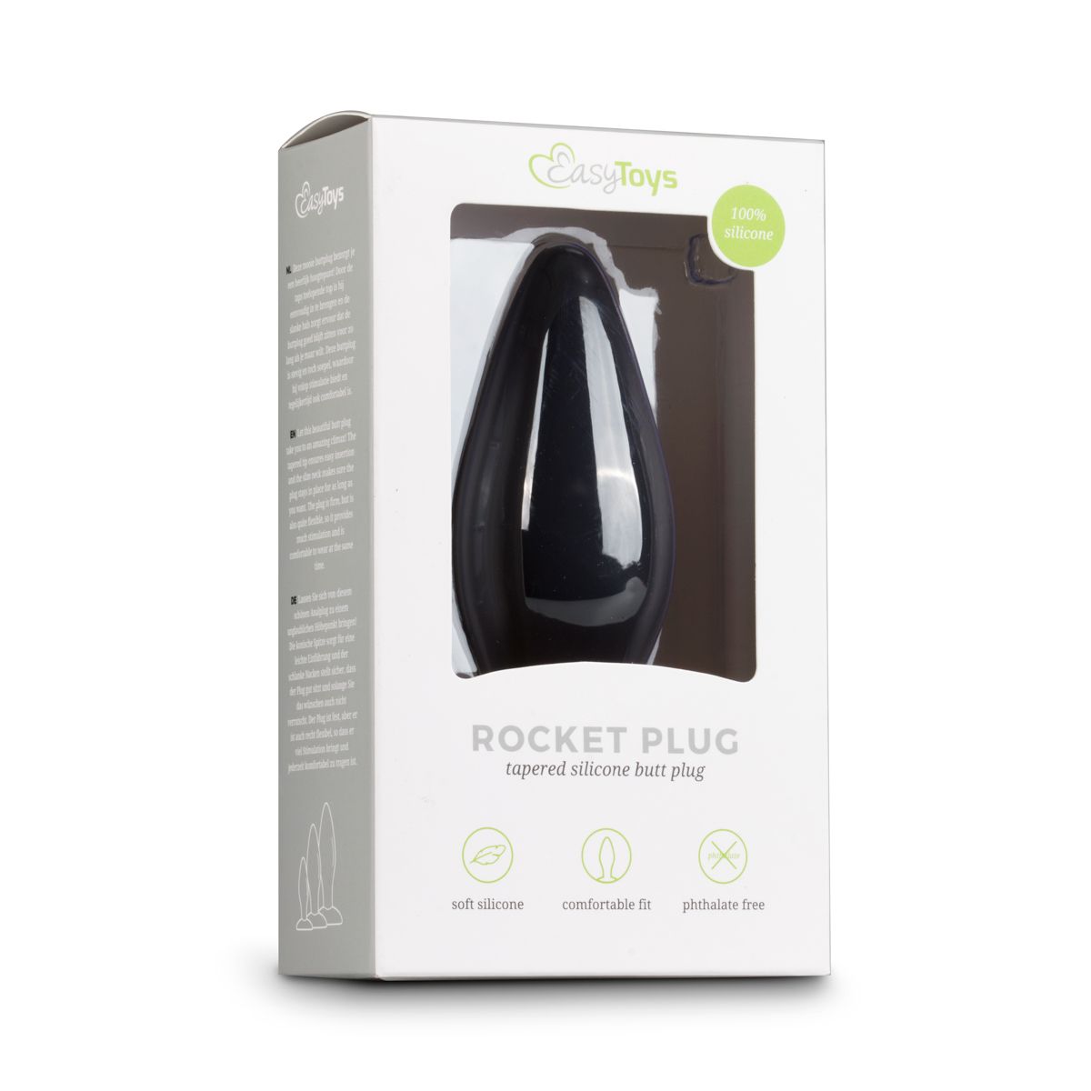 Easytoys Anal Collection - Silicone Buttplug Large Zwart (1 stuk)