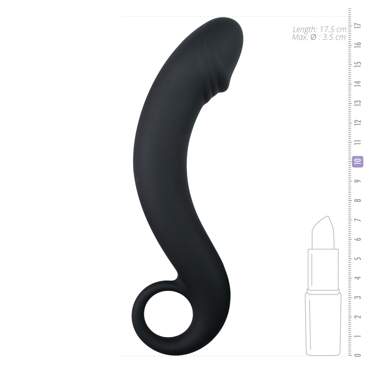 Easytoys Anal Collection - Silicone Prostate Dildo Zwart (1 stuk) - image 3